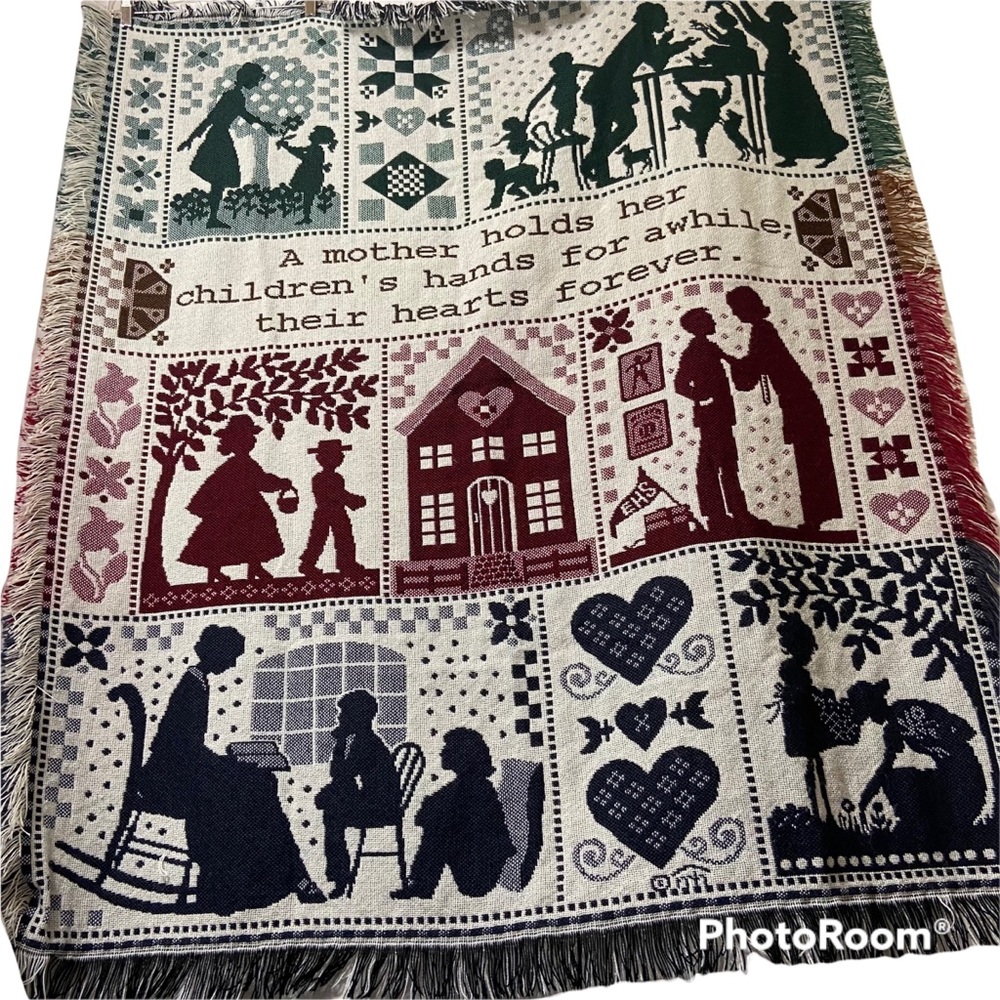 Mohawk Home Mother Gift Set Woven Blanket and Tote Bag